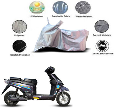 bikecar Two Wheeler Cover for Hero(Electric NYX e5, Silver)