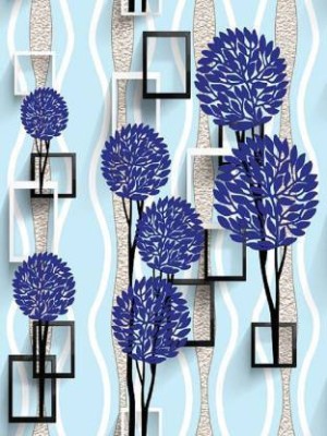 CRIMSON DECORS Decorative Blue Wallpaper(400 cm x 45 cm)