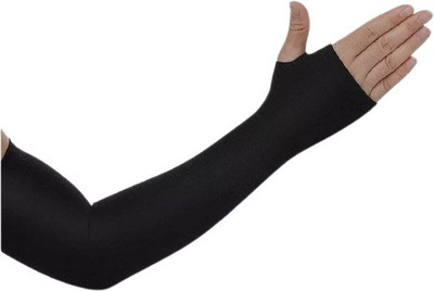 Elooq Cotton Arm Sleeve For Boys & Girls(Free, Black)