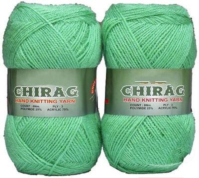 RCB Oswal Chirag See Green (400 gm) Wool Ball Hand Knitting Wool/Art Craft Soft Fingering Crochet Hook Yarn, Needle Knitting Yarn Thread Shade no-13