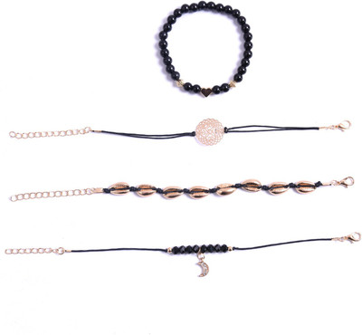 Scintillare by Sukkhi Alloy Gold-plated Charm Bracelet(Pack of 4)