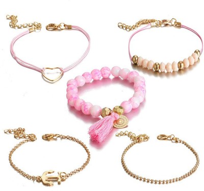 Scintillare by Sukkhi Alloy Gold-plated Charm Bracelet(Pack of 4)