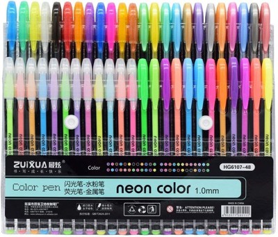 DGV 48 Pc Gel Pens Set Color Gel Pens Gel Pen(Neon Multicolor)
