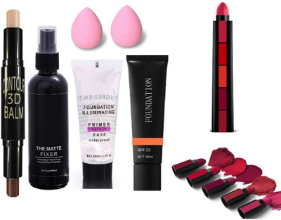 SHAGGY MAKEUP 3D BALM STICK WITH ALL GLAMOROUS GLOW SKIN FACE MAKEUP COMBO + 5IN1 MULTI-SHADES MATTE LIPSTICK SET(7 Items in the set) SHAGGY MAKEUP 3D BALM STICK WITH ALL GLAMOROUS GLOW SKIN FACE MAKEUP COMBO + 5IN1 MULTI-SHADES MATTE LIPSTICK SET(7 Items in the set)