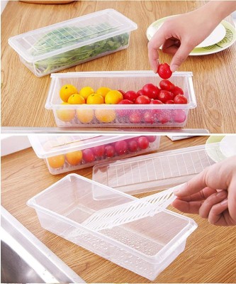 SUNDARAM ENTERPRISE Plastic Fridge Container  - 1500 ml(Pack of 4, Multicolor)