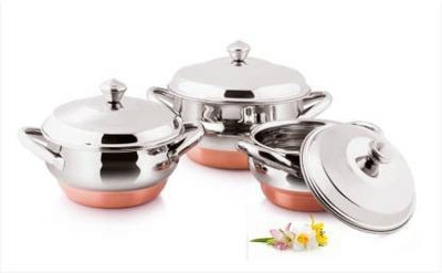 AXANIO Induction Bottom Cookware Set(Copper, 3 - Piece)