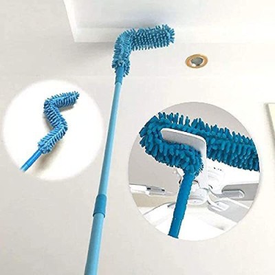 Vishwa enterprise Microfiber Wet and Dry Long Rod Flexible Fan Cleaning Mop Wet and Dry Duster