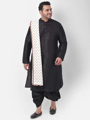 DEYANN PLUS Men Kurta Dhoti Pant Dupatta Set