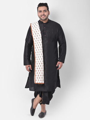 DEYANN PLUS Men Kurta Dhoti Pant Dupatta Set