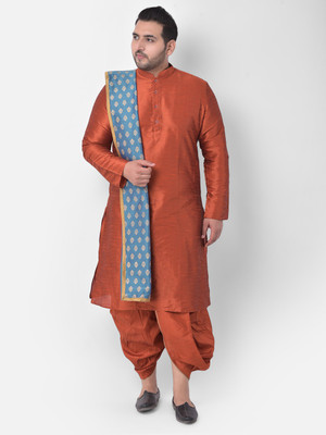 DEYANN PLUS Men Kurta Dhoti Pant Dupatta Set