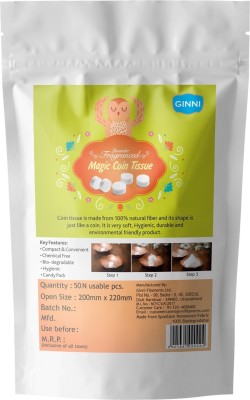 GINNI Magic Coin dry Tablet For Multi-Use(50 Tissues)