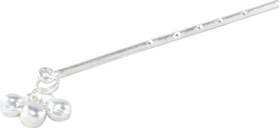 KMJ pure silver flute/bansuri for lord krishna / laddu gopal ji and gifting purpose flute (size: 6.5cm) Silver Flute(6.5 cm)