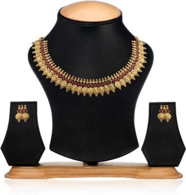 jatin imitation Stone, Alloy Gold-plated Gold Jewellery Set(Pack of 1)