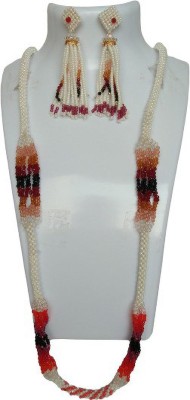 handicraft akshaadi Plastic White Jewellery Set(Pack of 1)