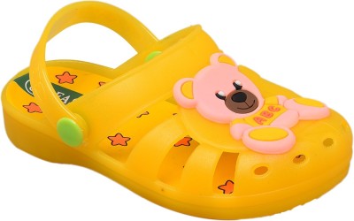 Yellow Bee Boys & Girls Sling Back Clogs(Yellow , 3 - 4 Years)