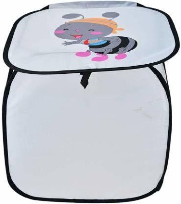 IRIS 10 L White Laundry Basket(Polyester)