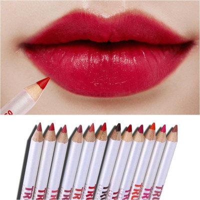 tanvi27 Set of 12 Colored Magic Lipliner/Eyeliner Pencils for professional makeup(BLOOD RED)