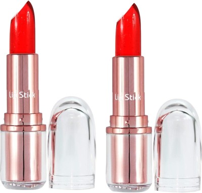 tanvi27 THE COLOR CHANGING SOFT LIPS GEL GLOSSY FINISH LIPSTICK PACK OF 2(RED, 7.2 g)