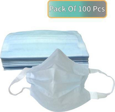 Wellstar Comfortable Fit with Bacterial Filtration ISO Certified asq Non-Washable, Water Resistant Surgical Mask(Blue, Free Size, Pack of 100, 3 Ply)