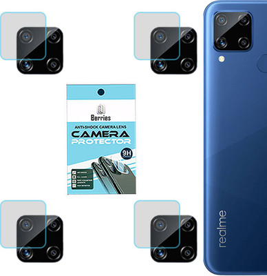 BERRIES Back Camera Lens Glass Protector for REALME C15 [Unbreakable Polycarbonate Material](Pack of: 4)