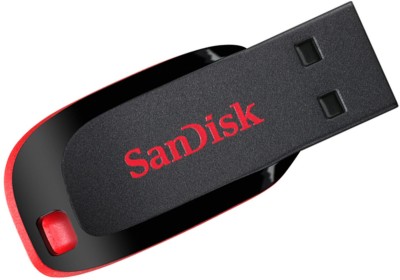 SanDisk Cruzer Blade USB 2.0 32 GB Flash Pen Drive (Black, Red) 32 GB Pen Drive(Black, Red)