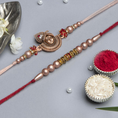 Flipkart SmartBuy Designer 2021 Anil Rakhi-FKSB-Design 16 Assorted Chawal Roli Pack, Rakhi  Set(2 Rakhi with Roli and Chawal)