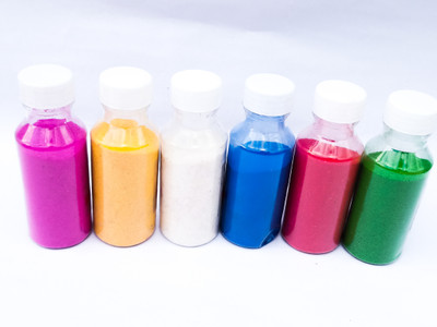 Riddhi Golden Line Pack of 6 Rangoli Powder(Multicolor)