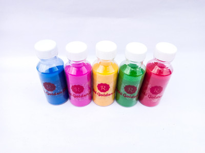 Riddhi Golden Line Pack of 5 Rangoli Powder(Multicolor)