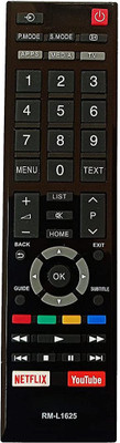 LipiWorld RM-L1625 LED LCD Smart TV YouTube/Netflix Compatible for Toshiba 3252 RM-L1625 LED LCD Smart TV with Function YouTube/Netflix Compatible for Toshiba Remote Controller(Black)