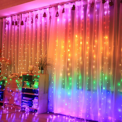 Smuf 180 LEDs 3 m Multicolor Steady, Flickering, Color Changing Net/Mesh Rice Lights(Pack of 1)