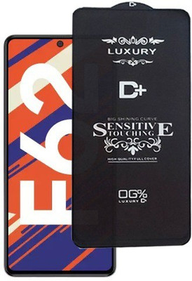 A-Allin1 Edge To Edge Tempered Glass for Samsung Galaxy F62, (Premium Luxury D+ Sensitive Touching Edge to Edge Tempered Glass With Camera Open Cut)(Pack of 1)
