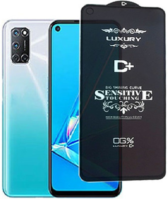 A-Allin1 Edge To Edge Tempered Glass for Oppo A92, (Premium Luxury D+ Sensitive Touching Edge to Edge Tempered Glass With Camera Open Cut)(Pack of 1)