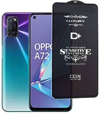 A-Allin1 Edge To Edge Tempered Glass for Oppo A72, (Premium Luxury D+ Sensitive Touching Edge to Edge Tempered Glass With Camera Open Cut)(Pack of 1)