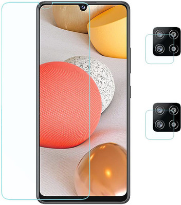 ZORAM Impossible Screen Guard for Flexible, 9H Impossible Tempered Glass Screen Guard With Back Camera Glass Guard for Samsung Galaxy A42 5G (Combo)(Pack of 1)