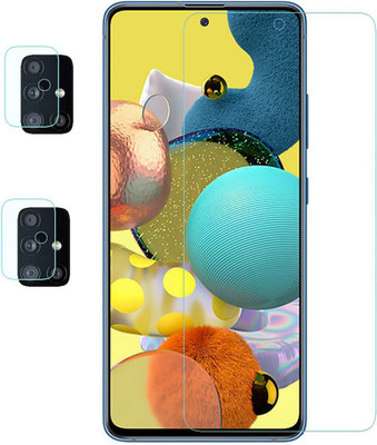 ZORAM Impossible Screen Guard for Flexible, 9H Impossible Tempered Glass Screen Guard With Back Camera Glass Guard for Samsung Galaxy A51 5G UW (Combo)(Pack of 1)