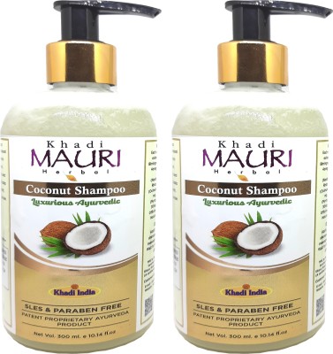 Khadi Mauri Coconut Shampoo - Pack of 2(600 ml)