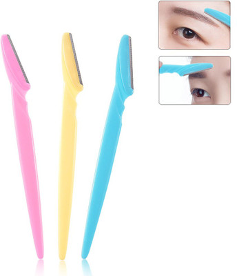 MYEONG Eyebrow Razor, Multicolored, Medium, 3 Count, Women(Pack of 3)