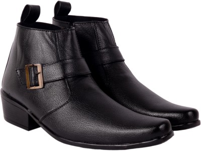 George Adam Mens Urban Look Pu Boots Boots For Men(Black)