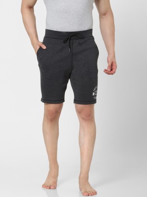 JACK & JONES Printed Men Grey Basic Shorts