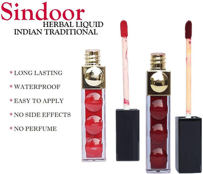 THTC SUMDGE PROOF AND WATER PROOF MAROON & RED LIQUID SINDOOR STICK LIQUID(MAROON & RED)