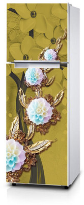 AH Decals 60 cm new multicolored fridge sticker Self Adhesive Sticker(Pack of 1)