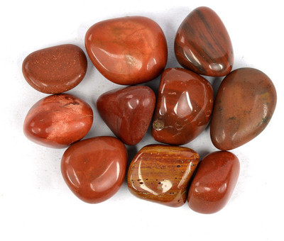 CRYSTU Natural Red Jasper Tumble Stone. Charged Polished Asymmetrical Crystal Stone(Brown 100 g)