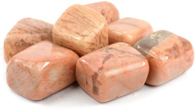 CRYSTU Natural Peach Moonstone Superior Tumble Stone. Charged By Reiki Grandmaster & Vastu Expert Polished Asymmetrical Crystal Stone(Orange 100 g)