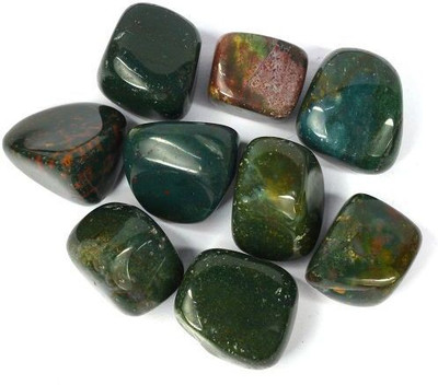 CRYSTU Natural Bloodstone Tumble Stone. Charged By Reiki Grandmaster & Vastu Expert(25-50 GM Approx) Polished Asymmetrical Crystal Stone(Multicolor 100 g)