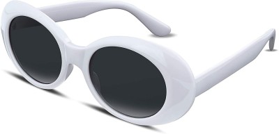 Jubilant Oval Sunglasses(For Men & Women, Black)