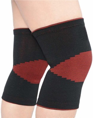 HEAREAL HEALTH CARE Knee Cap Support for Sports | Gym | Running | Arthritis | Joint Pain Relief Knee Support(Black, Red)