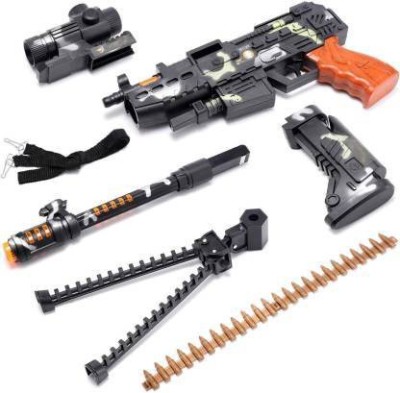 Mahi Zone Machine Gun Toy with light and sound for kids 19 Guns & Darts(Multicolor)