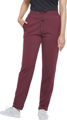 Ajile By Pantaloons Solid Women Maroon Track Pants
