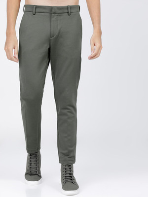 HIGHLANDER Slim Fit Men Green Trousers