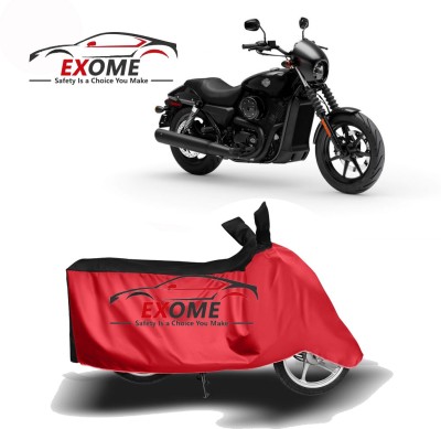 ENTIRELY ELITE Two Wheeler Cover for Harley Davidson(Street 750, Red, Black)